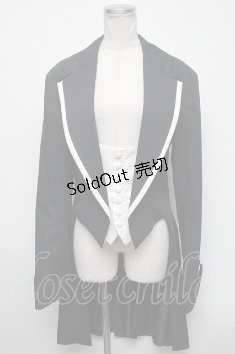 画像1: ATELIER BOZ / バイカラーロングジャケット  黒ｘ白 S-25-03-06-038-EL-JA-AS-ZS (1)