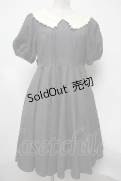 画像1: Melody BasKet / レース襟ワンピース  グレー S-25-03-09-053-LO-OP-HR-ZS