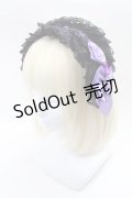 GOTH / バラレースリボンヘッドドレス  黒ｘ紫 S-25-03-09-007-GO-AC-HR-ZS