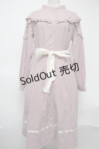 axes femme / プチフリルロングワンピース  ピンク S-25-03-09-065-AX-OP-HR-ZS