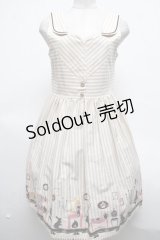 Shirley Temple / アリスルームプリントジャンパースカート  オフ S-25-03-09-073-ET-OP-HR-ZS