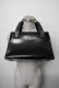 画像1: Jean Paul GAULTIER / ロゴ型押しハンドバッグ  黒 S-25-03-09-016-GO-BG-AS-ZS (1)
