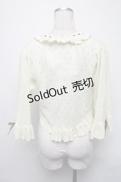 画像2: axes femme / たんぽぽ刺繍ニットボレロ  キナリ S-25-03-09-020-AX-TO-HR-ZS