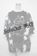 MINT NeKO / 切替オーバーサイズトップス  黒 S-25-03-09-024-HN-TO-AS-ZS