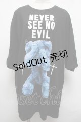 MILKBOY / NEVER SEE NO EVIL Tシャツ  黒 S-25-03-09-035-MB-TO-AS-ZS