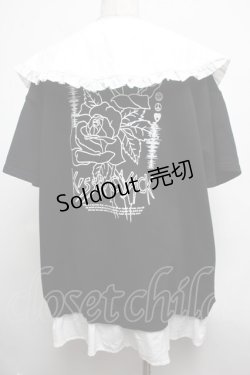 画像2: KRY CLOTHING / フリル襟スウェット  黒 S-25-03-09-039-EL-TO-AS-ZS