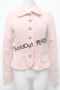 画像1: Emily Temple cute / タック別珍ジャケット  ピンク S-25-03-09-042-ET-JA-HR-ZT057