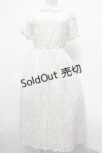 Fi.n.t / 丸衿総レースワンピース  オフ S-25-03-09-044-CA-OP-HR-ZS