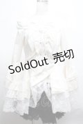 MARBLE / 編み上げ総フリルドレスワンピース  白 S-25-03-09-047-GO-OP-HR-ZS
