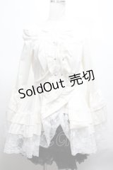 MARBLE / 編み上げ総フリルドレスワンピース  白 S-25-03-09-047-GO-OP-HR-ZS