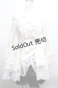 MARBLE / 編み上げ総フリルドレスワンピース  白 S-25-03-09-047-GO-OP-HR-ZS