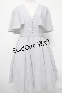 Sheglit / "Adelheid"ケープワンピース  グレー S-25-03-09-052-EL-OP-HR-ZS