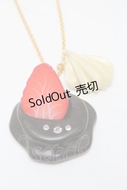 画像1: Q-pot. / ストロベリーメルトチョコレートネックレス  ブラウン S-25-03-10-051-QP-AC-AS-ZS