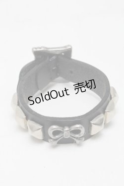 画像1: Q-pot. / リボーンレザーブレスレット  黒 S-25-03-10-056-QP-AC-AS-ZS