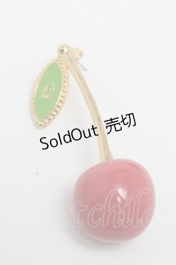 画像1: Q-pot. / チェリーピアス  レッド S-25-03-10-1032-QP-AC-AS-ZS