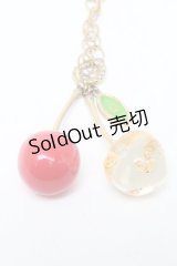 Q-pot. / チェリーネックレス  赤 S-25-03-10-035-QP-AC-AS-ZS