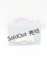m petit by misako / AMフラップコインケース  サックス S-25-03-11-007-LO-ZA-HR-ZS