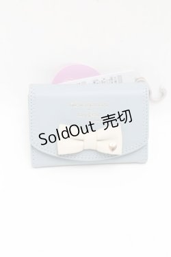 画像1: m petit by misako / AMフラップコインケース  サックス S-25-03-11-007-LO-ZA-HR-ZS