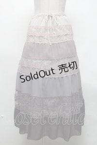 L'EST ROSE / シフォンロングスカート  紫 S-25-03-11-074-LO-SK-AS-ZS