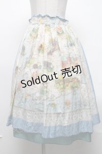 Jane Marple / Les merveillesのダブルスカート  ブルー S-25-03-11-075-JM-SK-HR-ZS