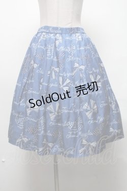 画像1: Jane Marple / Jane's drawingのタックスカート  ブルー S-25-03-11-076-JM-SK-HR-ZS