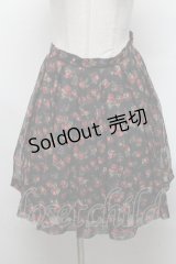 L'EST ROSE / 花柄スカート  黒 S-25-03-11-078-LO-SK-AS-ZS