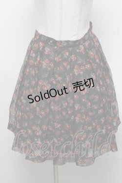 画像1: L'EST ROSE / 花柄スカート  黒 S-25-03-11-078-LO-SK-AS-ZS