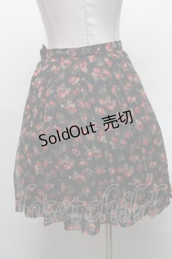 画像2: L'EST ROSE / 花柄スカート  黒 S-25-03-11-078-LO-SK-AS-ZS