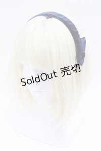 axes femme / ベロアリボンカチューシャ  紺 S-25-03-11-011-AX-AC-HR-ZS