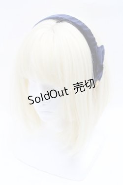 画像1: axes femme / ベロアリボンカチューシャ  紺 S-25-03-11-011-AX-AC-HR-ZS