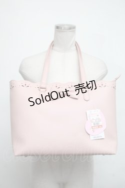 画像1: m petit by misako / AMスカラップトートバッグ  ピンク S-25-03-11-023-LO-BG-HR-ZS
