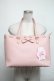 画像1: m petit by misako / AMスカラップトートバッグ  ピンク S-25-03-11-023-LO-BG-HR-ZS (1)