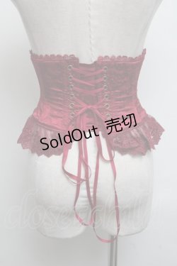 画像2: ATELIER PIERROT / Frill Short Corset  ワイン S-25-03-11-025-EL-TO-HR-ZS