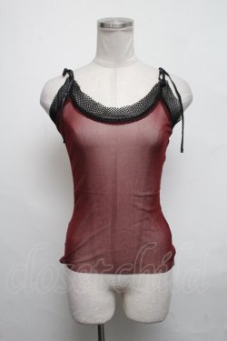 画像1: Jean Paul GAULTIER CLASSIQUE / パワーネットキャミソール  ワイン S-25-03-11-026-GO-TO-AS-ZS