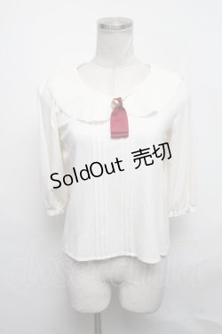 画像1: Amavel / ブローチ付きプルオーバー  オフ S-25-03-11-030-CA-BL-HR-ZS