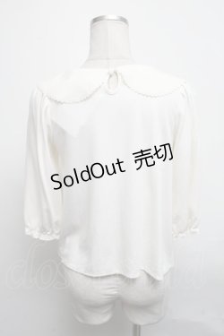 画像2: Amavel / ブローチ付きプルオーバー  オフ S-25-03-11-030-CA-BL-HR-ZS