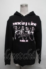 MILK / melody lineパーカー  黒 S-25-03-11-037-ML-TO-HR-ZT055