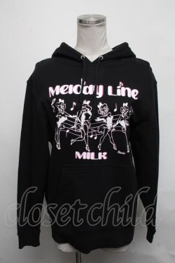 画像1: MILK / melody lineパーカー  黒 S-25-03-11-037-ML-TO-HR-ZT055
