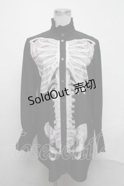 画像1: Royal Princess Alice / Dark Alice Tea Party・まくらくらまコラボブラウス  黒 S-25-03-11-040-LO-BL-AS-ZS