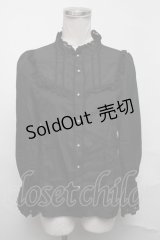 axes femme kawaii / タッセルリボンタイブラウス  黒 S-25-03-11-041-AX-BL-AS-ZS