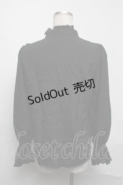 画像2: axes femme kawaii / タッセルリボンタイブラウス  黒 S-25-03-11-041-AX-BL-AS-ZS