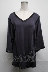 Qutie Frash / 龍プリントカットソー  紺 S-25-03-11-042-QU-TO-AS-ZS
