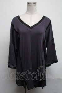 Qutie Frash / 龍プリントカットソー  紺 S-25-03-11-042-QU-TO-AS-ZS