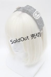 Swankiss / SX elegant tweed カチューシャ  黒 S-25-03-13-006-CA-AC-HR-ZS