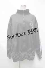 ACDC RAG / 輸血/薬瓶 ジャージジャケット  黒ｘサックス S-25-03-13-047-PU-TO-HR-ZS