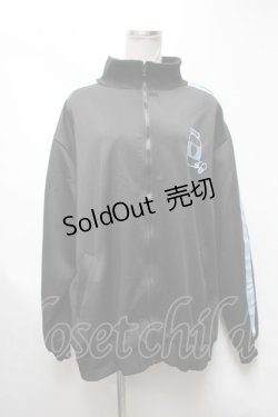 画像1: ACDC RAG / 輸血/薬瓶 ジャージジャケット  黒ｘサックス S-25-03-13-047-PU-TO-HR-ZS