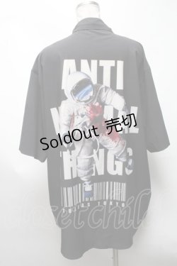 画像2: TRAVAS TOKYO / 宇宙飛行士ネクタイ付きシャツ  黒 S-25-03-13-048-PU-BL-HR-ZS