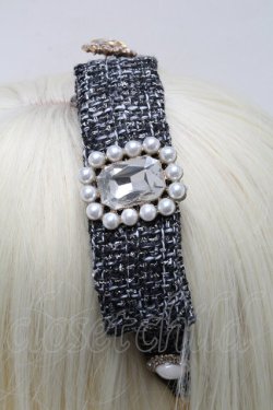 画像2: Swankiss / SX elegant tweed カチューシャ  黒 S-25-03-13-006-CA-AC-HR-ZS