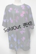 NieR Clothing / 総柄トップス  黒 S-25-03-13-052-PU-TS-HR-ZS