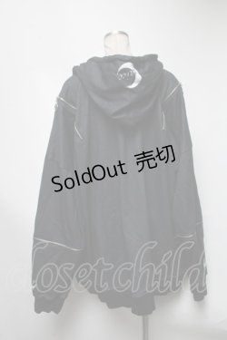 画像2: 【SALE】THICC / 薔薇くまパーカー  黒ｘピンク S-25-03-13-054-PU-BL-HR-ZT063